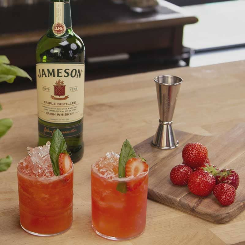 Jameson Strawberry Basil Irish Mule