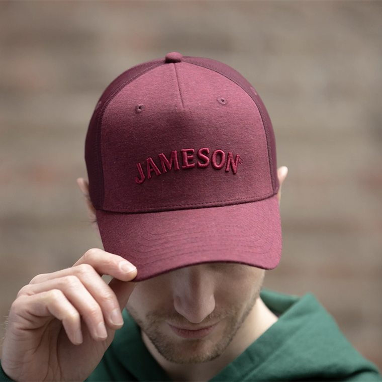 jameson burgundy baseball cap