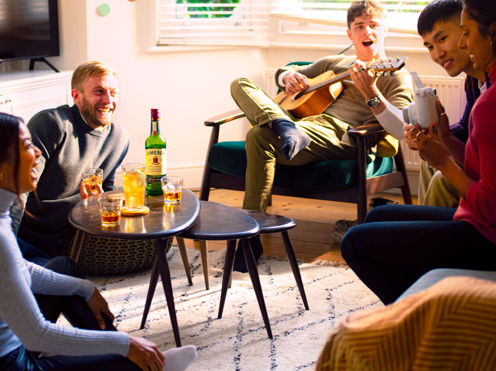 Friends enjoying St. Patrick's Day celebrations