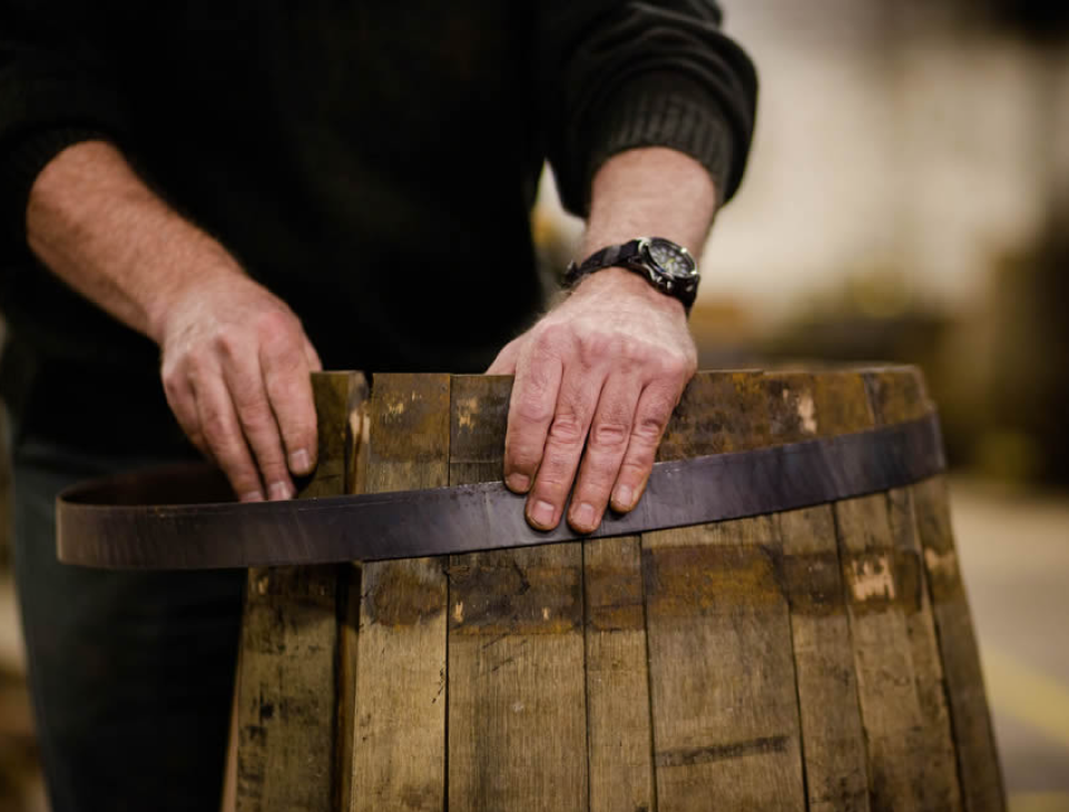 a barrel used for whiskey ageing