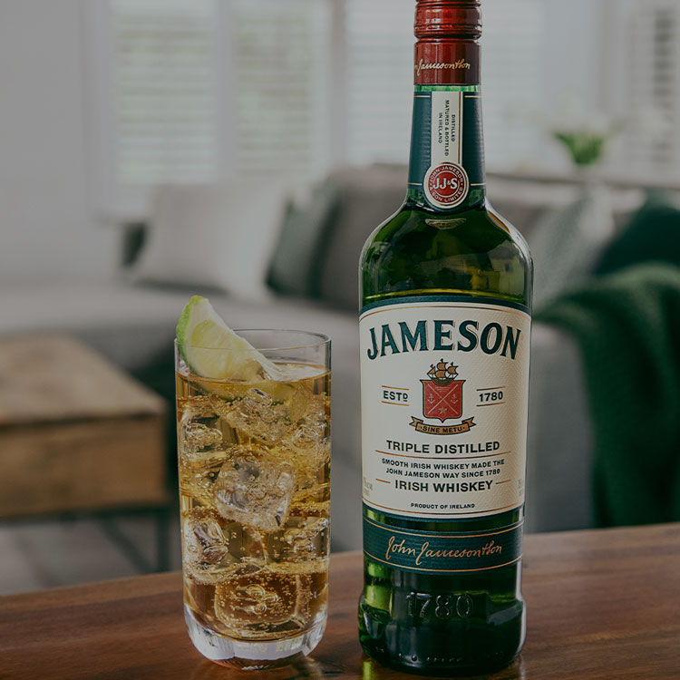 Ginger Lime Cocktail with Jameson Irish Whiskey