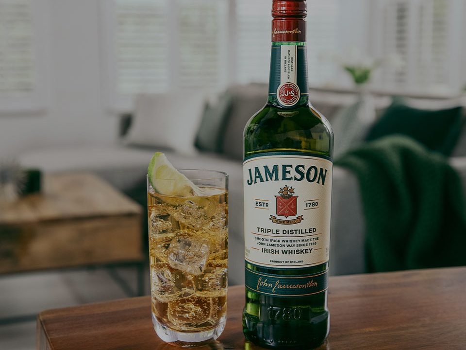 Ginger Lime Cocktail with Jameson Irish Whiskey