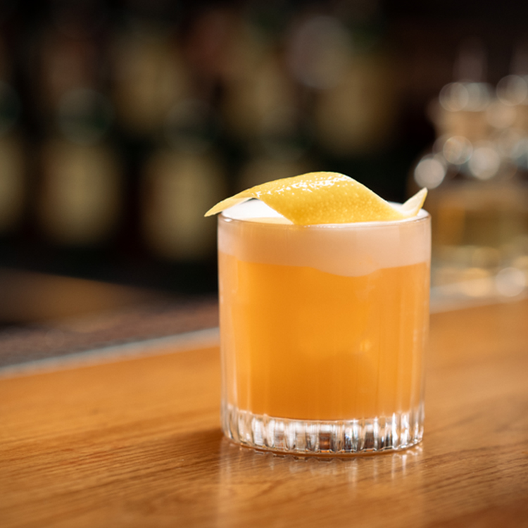 Whiskey sour cocktail made with Irish Whiskey